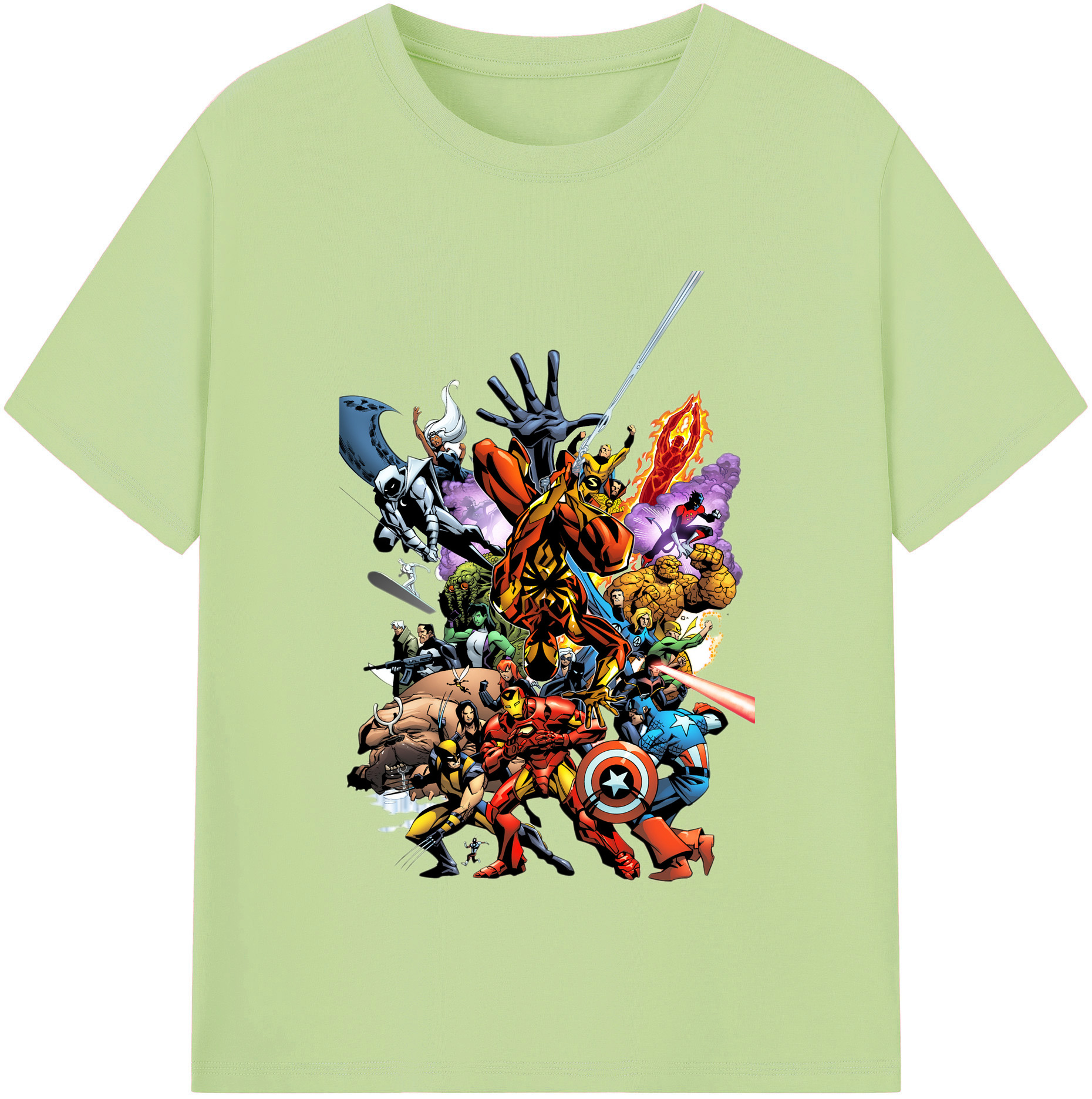 （画像用） アベンジャーズ The Avengers 綿100％半袖Tシャツ（フロントプリント）